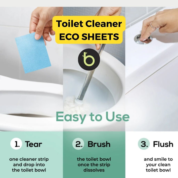 Toilet Cleaner Eco-sheets | Best Toilet Cleaner | thelittlebigbamboo